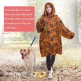 thumbnail image 4 of Wearable Oversized Blanket,Halloween Floral Pumpkin Pattern Wearable Blanket Hoodie for Adults,Cozy Hooded Blankets with Super Pockets,Super Warm Fuzzy Pullover for Women & Men, 4 of 6