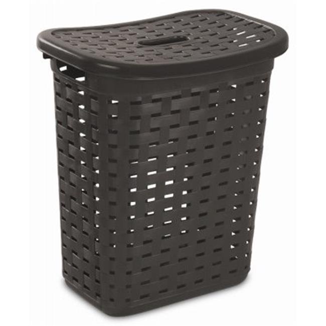 12766P04 22.38 in. Espresso Weave Laundry Hamper
