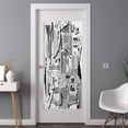 thumbnail image 2 of Torn Paper Window Privacy Film, Vintage Abstract Collage Newspaper Art Static Cling UV Sun Blocking Heat Control Window Tint Day and Night, Non-Adhesive One Way Windows Privacy Cover 35.4''x78.7'', 2 of 7