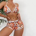 thumbnail image 5 of Gibobby Trajes de Natación para Mujer Traje de baño Tankini de dos piezas de talle para mujer(Naranja,XL), 5 of 5