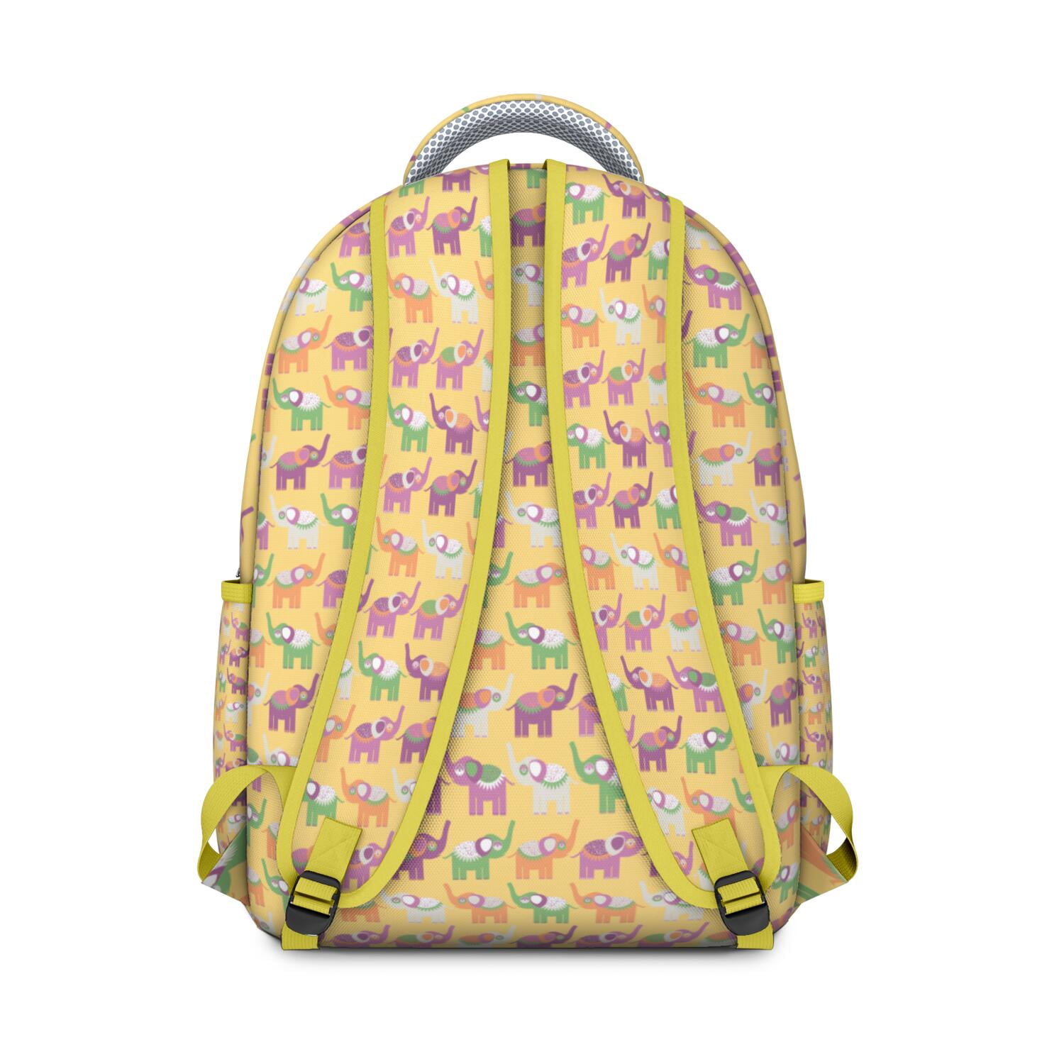 Elephant Character Backpack - Waterproof School Bag for Teens, Spacious Laptop Compartment, Cute Elephant Print Gift for College