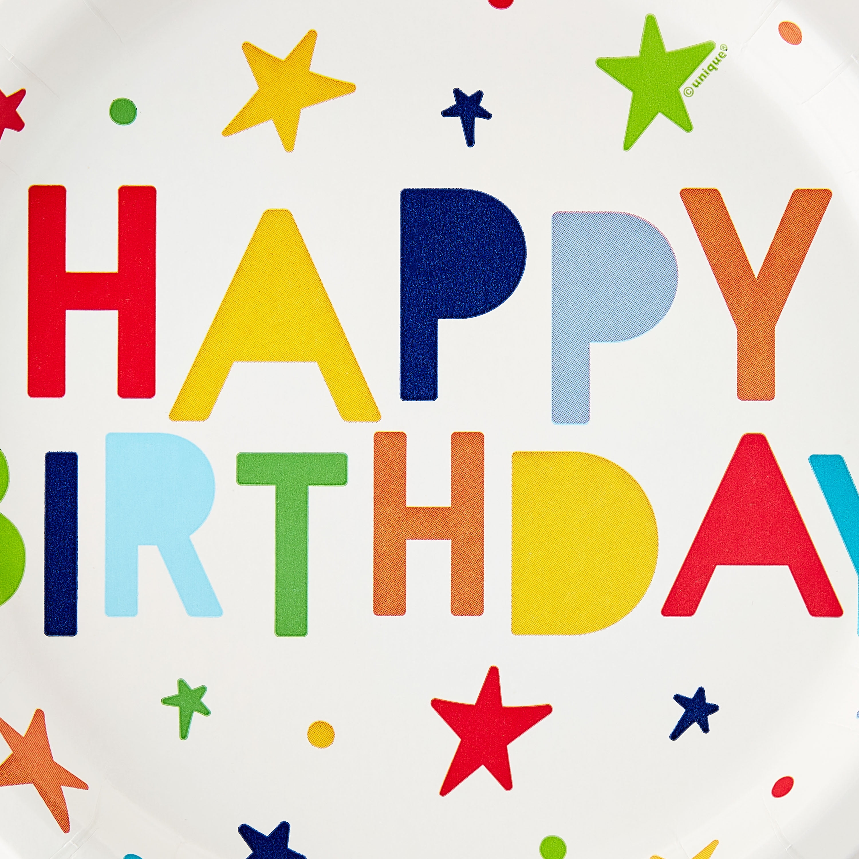 (6 pack) Happy Birthday Disposable Paper Plates, 9", Multicolor, 10 Count, by Way To Celebrate