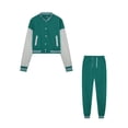 thumbnail image 3 of LUXUR Women Single Breasted 2 Piece Tracksuit With Pockets Running Jogger Set Mint Green S, 3 of 3