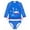 Blue, variant on weVSwe Girls Rash Guard Swimsuit Rare Hem Cuffs Bathing Suit UPF 50  Protection 2T