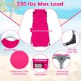 thumbnail image 2 of Costway 2 PCS Outdoor Folding Chaise 4-Position Lounge Chair with Adjustable Footrest Dark Pink, 2 of 2