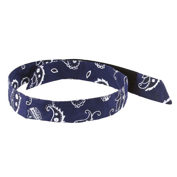 Ergodyne Chill-Its® 6705 Evaporative Cooling Bandana - Hook & Loop, Navy Western