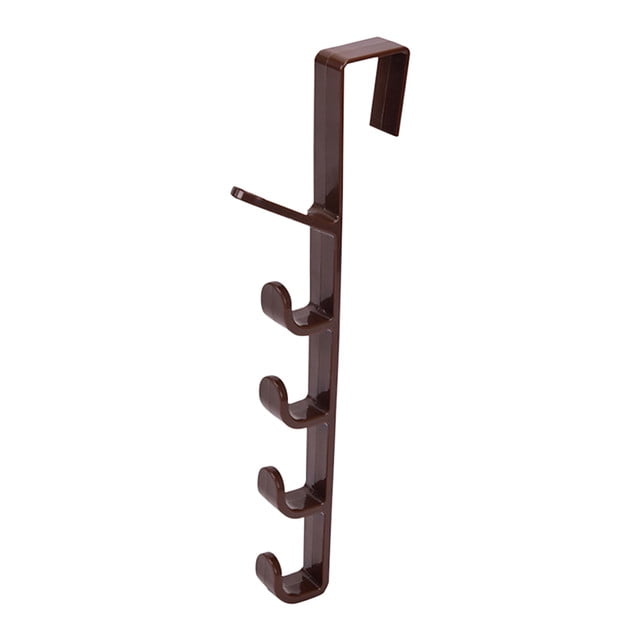 Ganchos organizadores de rieles de plástico para puerta de dormitorio, perchero para colgar ropa, estante de almacenamiento para el hogar sobre la puerta, estante para bolsos
