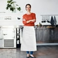 thumbnail image 3 of Miangastore Tablier de Barman Blanc Coton Polyester 1ensemble 26.33x26.33x0.20 Po, 3 of 8