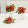 thumbnail image 6 of Efavormart 24 Roses | 5" Artificial Foam Rose With Stem And Leaves for  Wedding Party Home Event Décor Wedding Anniversary Party - Terracotta, 6 of 11