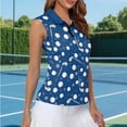 thumbnail image 4 of Aplkyhs Blue Women's Golf Sleeveless Shirt Breathable Fabric Golf Tennis Shirts Machine Washable Keep Cool in Hot Weather Soft and Comfortable Moisture Wicking, 4 of 7