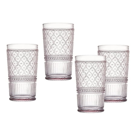 

Claro Pink Highball Glassware Set of 4
