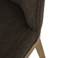 thumbnail image 5 of Noble House Elmore Fabric Upholstered Wood Dining Chairs, Set of 2, Brown and Weathered Natural, 5 of 7