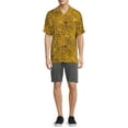 thumbnail image 4 of No Boundaries Men's and Big Men's Printed Button-Front Shirt with Short Sleeves, 4 of 5