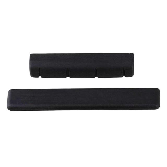 MERIGLARE Ebony Ukulele Bridge Saddle and Nut for 4 Strings Musical Instrument Repair Part