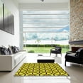 thumbnail image 6 of Ahgly Company Indoor Round Patterned Canary Yellow Area Rugs, 3' Round, 6 of 6