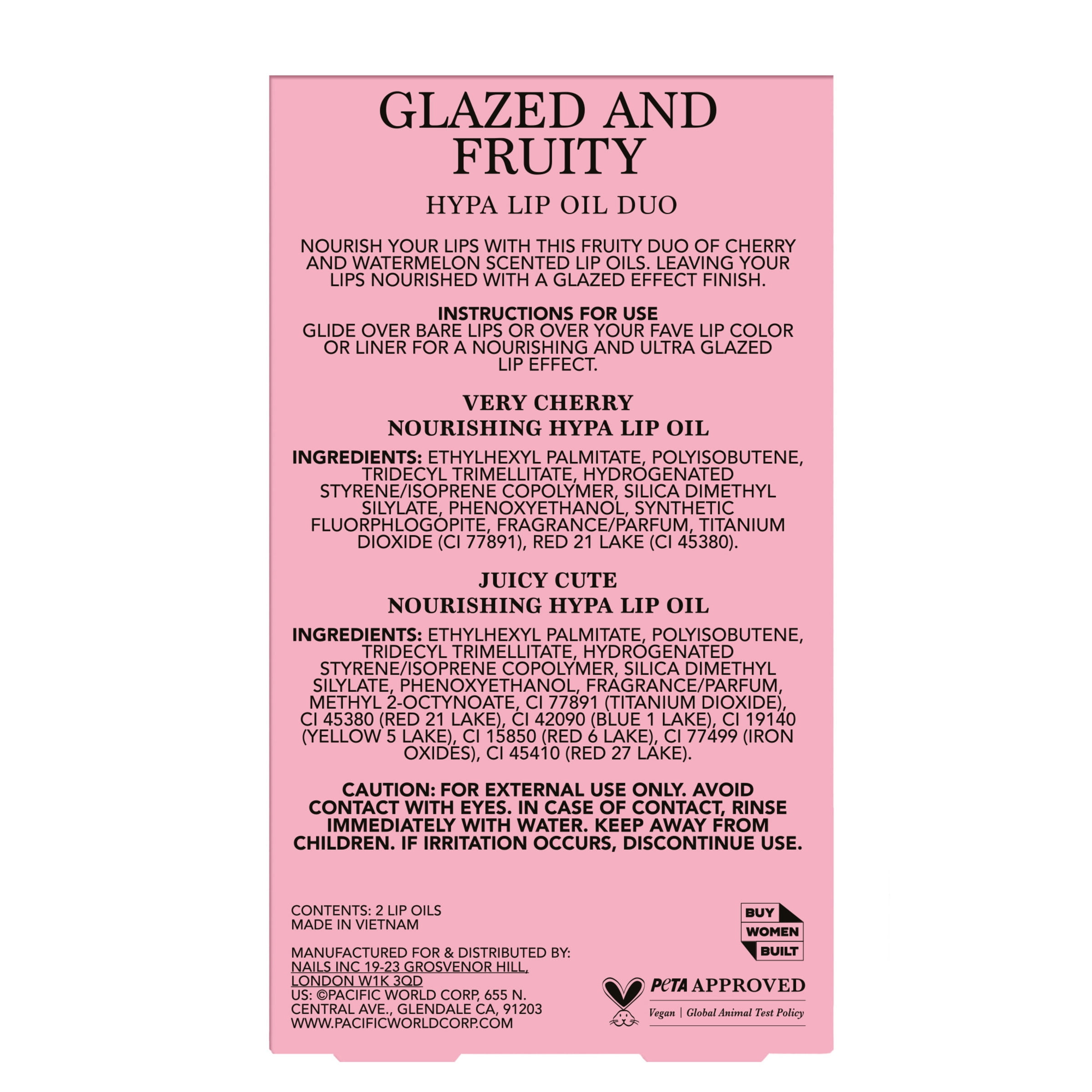 Holler Glazed And Fruity Hypa Lip Oil Duo, 2 Piece Set