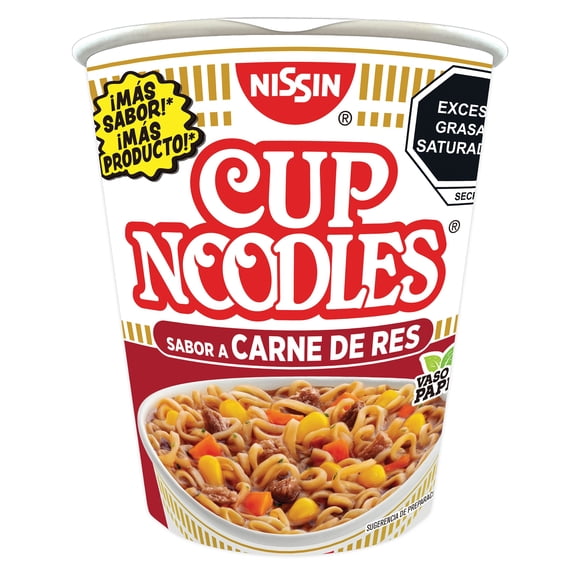 Sopa instantánea Cup Noodles Nissin sabor a carne de res 68 g
