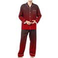 thumbnail image 2 of Bixock 2 Piece Outfits for Men,Pajamas for Men Gradient Print Long Sleeve Lapel Cardigan Top with Pocket and Long Pants Home Loungewear Set, 2 of 6