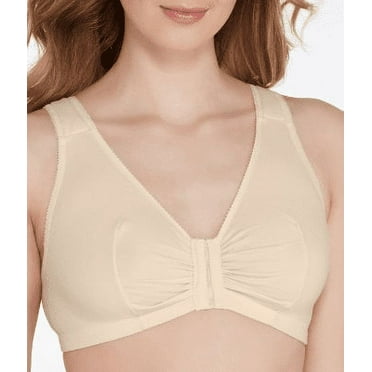 Leading Lady ECRU Meryl Front-Closure Cotton Sleep Bra, US 34F/G/H, NWOT