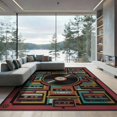 thumbnail image 2 of ODIKA 8'x10' Washable Area Rug Personalized Music Cassette Movie Theater Juice Beast Horror for Dining Room, Large Office, Lounge, Non-Slip Chair-Friendly Mat, 2 of 7