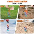 thumbnail image 4 of Anclajes de Tierra en Espiral para Cama Elástica, Paquete de 4, Naranja, 4 of 7