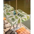 thumbnail image 2 of Green Fern Summer Botanical Leaves Square Tablecloth with Zipper,Waterproof Table Cloth with Umbrella Hole Patio Tablecloths for Outdoor Tables,Pastoral Plant Vintage Linen Spillproof Table Cover, 2 of 6