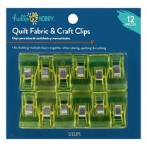 Hello Hobby Plastic Quilt Fabric Clips, Yellow (12 Count)