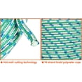 thumbnail image 5 of Labwork 16 Strand Braid Polyester Rope Nylon Pulling Rope Arborist Rigging Multipurpose Bull Rigging 1/2 Inch x 150 Feet Green White Blue, 5 of 6