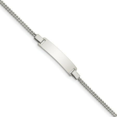 - Roy Rose Jewelry Sterling Silver Adjustable Baby ID Bracelet 6'' length