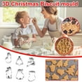 thumbnail image 2 of Christmas Cookie Cutters, Holiday Baking Molds, 6 Piece Stainless Steel Christmas Cookie Cutter Set with Tree Snowman Reindeer Santa Claus Shapes, Food Safe Rust Resistant Easy Clean, 2 of 9