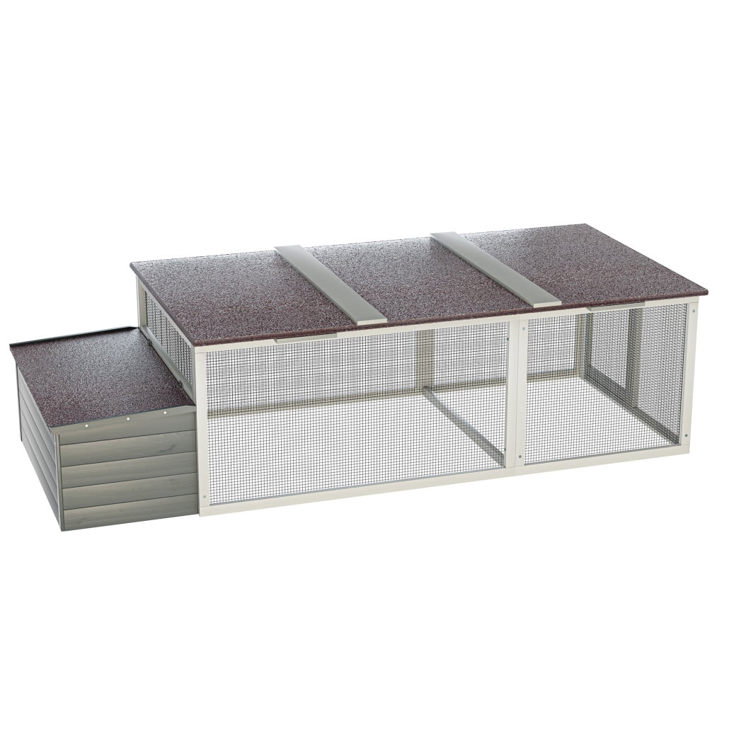 85" Large Chicken Coop with Run, Wooden Hen House with Nesting Box and Secure Lock, Outdoor Rabbit Hutch Poultry Cage with Waterproof Asphalt Roof for Backyard, Farm