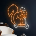 thumbnail image 2 of Handmadetneonsign Squirrel Neon Sign, Squirrel Glasses Neon Light, Chipmunk Led Light,Chipmunk Sign, 2 of 5