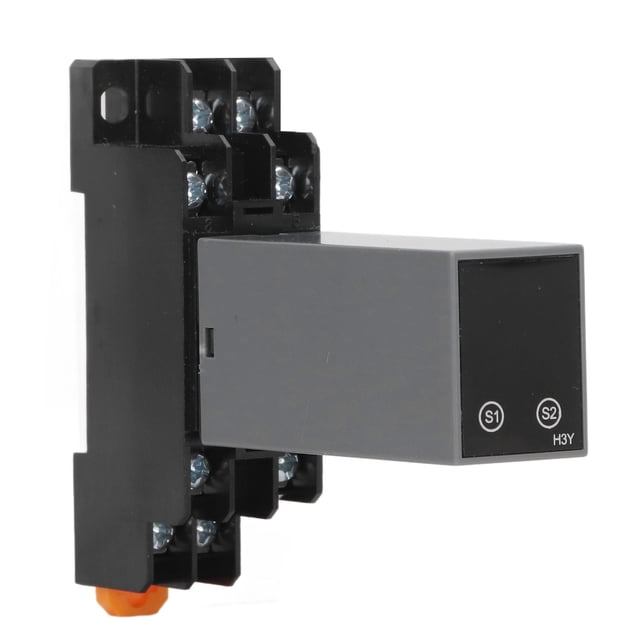 Relé temporizador de retardo de 2 vías con pantalla digital LCD, eléctrico, multifuncional, con base de 12 V CA