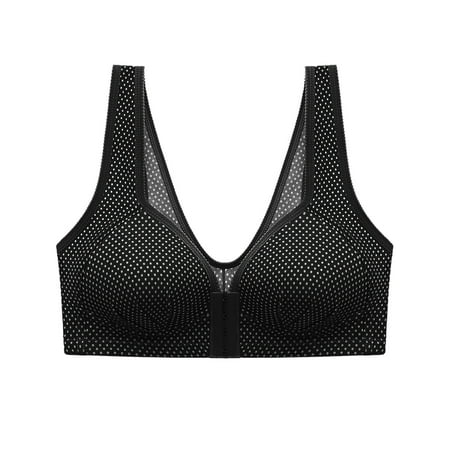 

Larisalt Women Bras Women s Full Cup Supportive Non-Wired Bra Black L