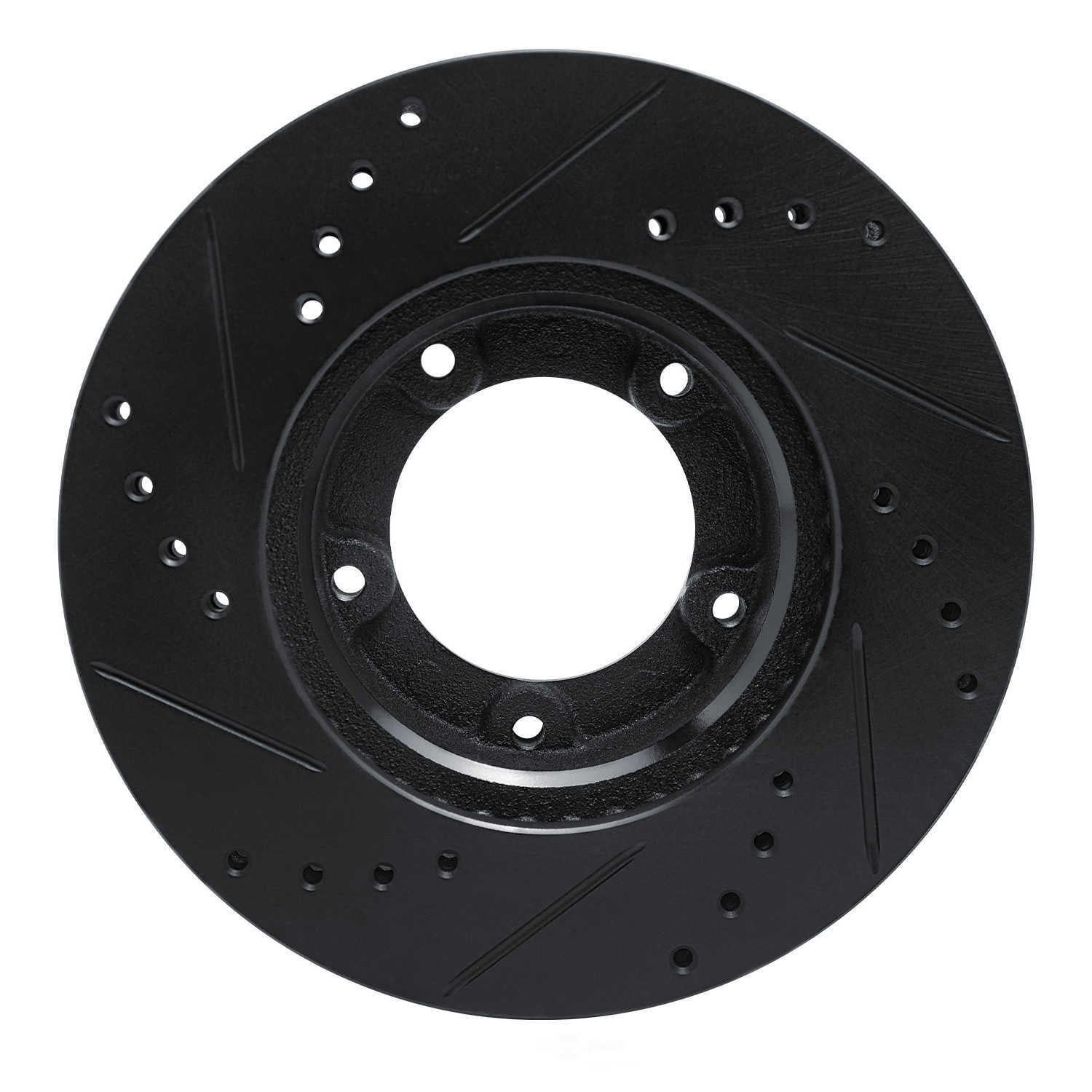 Dynamic Friction Company 633-76096R DFC Brake Rotor - Drilled And Slotted - Black