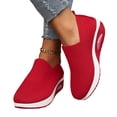 thumbnail image 2 of Domzle Women Orthopedic Sneakers Walking Shoes,Mesh Breathable Arch Support Slip-on Light Air Cushion Orthopedic Sneakers Shoes Red, 2 of 7