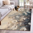 thumbnail image 3 of Spring Flowers Area&nbsp;Rug 3x5ft Abstract Watercolor White Floral Non-Slip&nbsp;Washable Square&nbsp;Rugs Soft Felt Indoor Floor Mat for Bedroom Kitchen Living Room Bathroom, 3 of 9