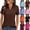 #02 Coffee, variant on Collared Polo Shirt for Women V Neck Short Sleeve Soft Breathable Lightweight Casual Business Golf Tennis Tops, #02 Royal Blue, XXL