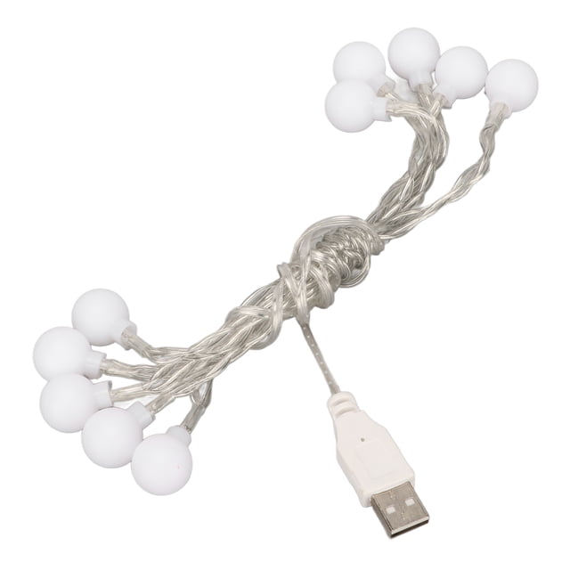 Lámpara de cadena de bolas colorida, cadena de luces LED impermeable, cadena de luces decorativas coloridas, durabilidad extendida