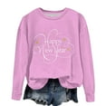 thumbnail image 1 of Bowake Chandails en Molleton de Noël pour Femmes Manches Longues Col Rond Bonne Année Chandail Décontracté Tuniques Cadeaux, 1 of 6