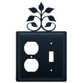 thumbnail image 3 of Village Wrought Iron EOS-109 Leaf Fan Outlet and Switch Cover - Black, 3 of 3