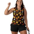 thumbnail image 4 of Snacks Sleeveless Golf Shirts For Women Moisture Wicking Sports V-Neck Polo Lightweight Quick Dry Womens Tank Tops 3XL, 4 of 9