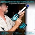 thumbnail image 6 of Cordless Caulking Gun, 21V Battery Powered Caulk Gun, Electric Caulking Gun w/2 x 2.0Ah Batteries, 9Pcs Caulk Remover Tool, LED Light, Auto Retract for Filling, Sealing, 6 of 8