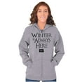 thumbnail image 4 of North Dakota Always Winter Funny ND Unisex Fleece Graphic Zip Up Hoodie Brisco Brands 2X, 4 of 5