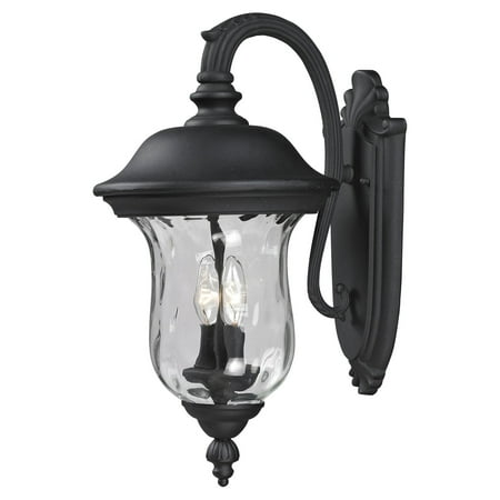 Z Lite Armstrong Outdoor 2 Light Wall Sconce Black Com Z Lite Armstrong Outdoor 2 Light Wall Sconce Black