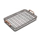 thumbnail image 1 of Bandeja de té de plástico con drenaje incorporado y asas, rectangular, antideslizante, para fiestas, mesa de centro, cocina, grande, color gris, 1 of 14