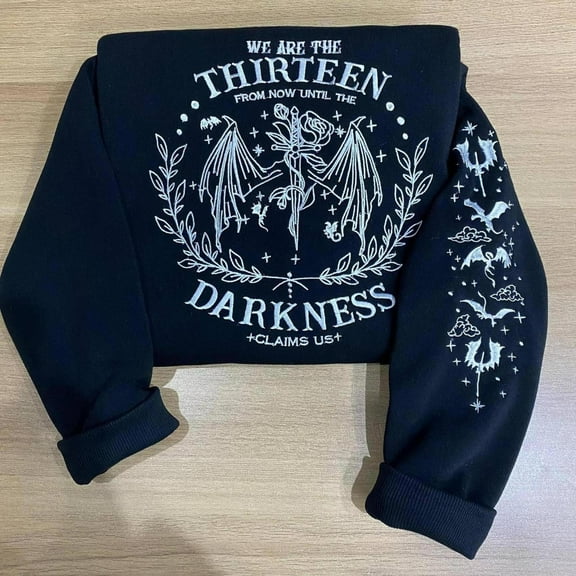 We Are The Thirteen Embroidered Sweatshirt, Throne Of Glass Embroidered Hoodie, Bookish, Unisex Sweatshirt-LINHKHA