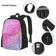 thumbnail image 3 of Easygdp Fun Rainbow Pink Mochila para Niños y Niñas con Set de Caja de Almuerzo y Estuche para Lápices 3 en 1, Mochila Escolar Estampada para Adolescentes, 3 of 7