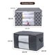 thumbnail image 2 of Organizador de bolsas de almacenamiento de ropa sucia plegable grande de 6 uds con asas cremallera y diseño de ventana visual transparente, 2 of 8