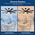 thumbnail image 4 of Ventilador de techo Kviflon de 52 pulgadas con luz LED y control remoto, 4 of 9